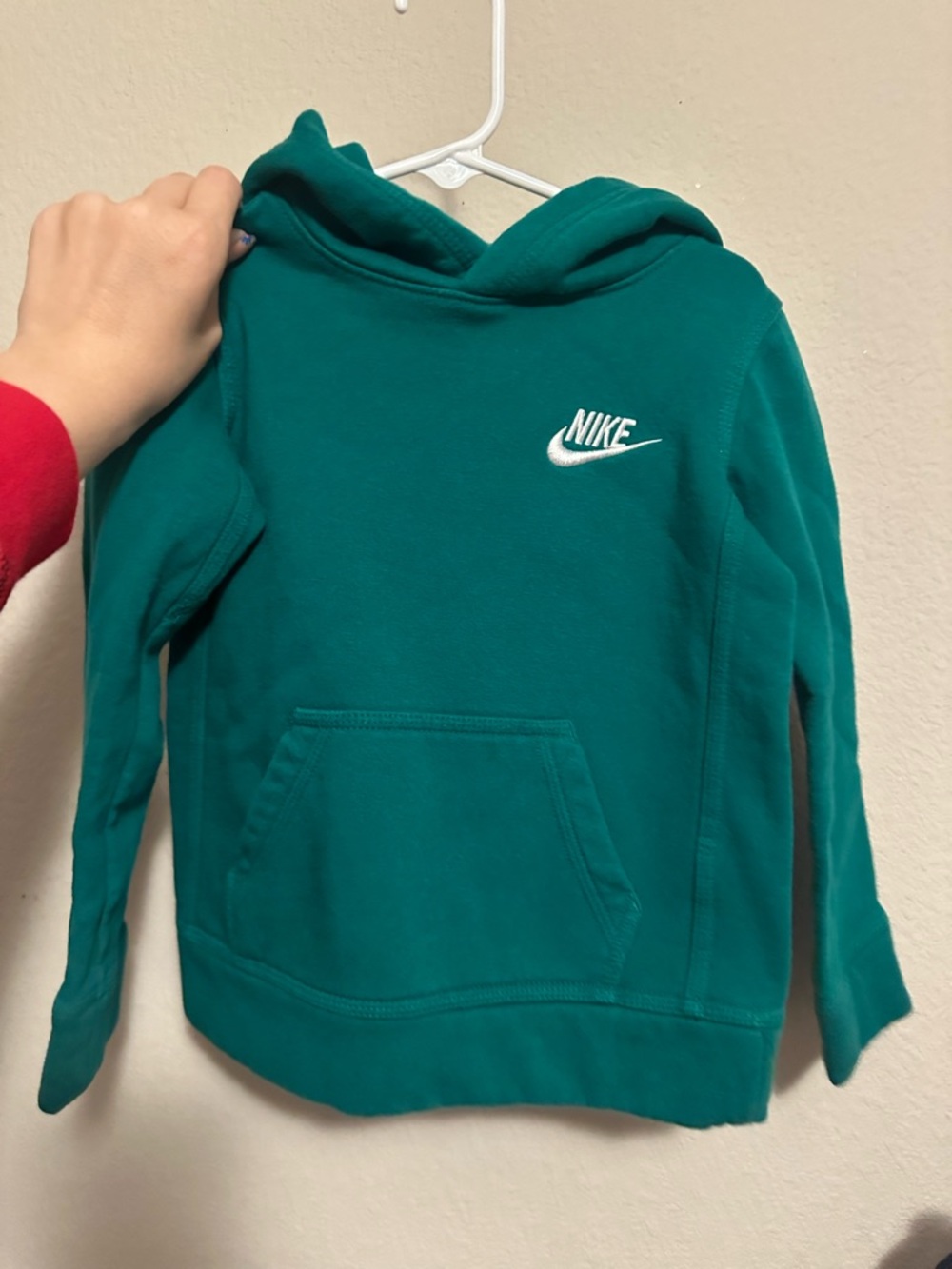 Nike Teal Kids Hoodie with White Swoosh